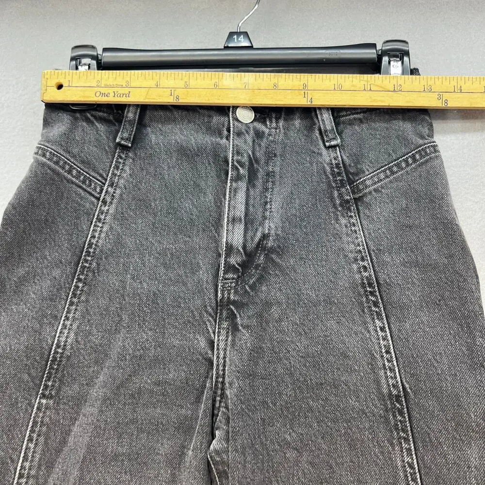 We The Free Jeans Women's 26 (2) Black Ultra Flare Wide Leg Boho Preppy Witchy - Picture 9 of 13